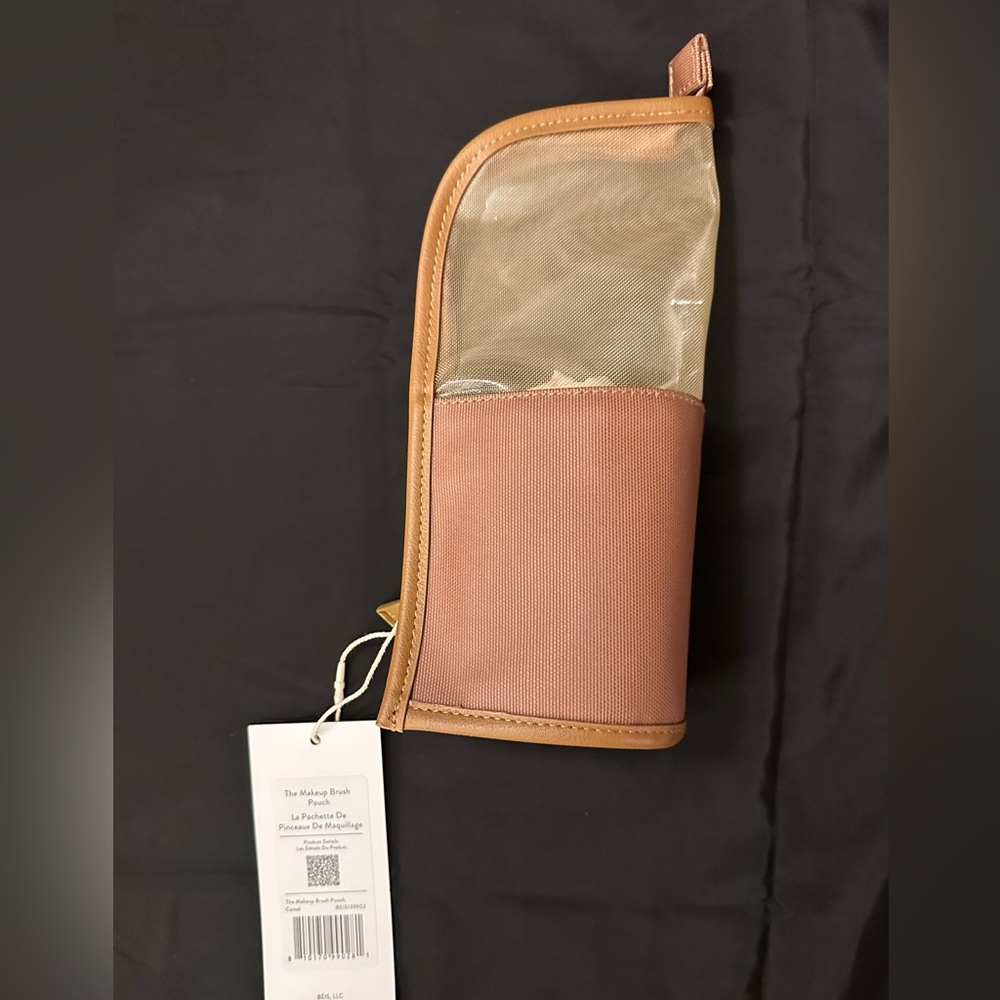 NWT BÉIS The Makeup Brush Pouch in Camel — Limited Edition and Gone for Good! - Picture 2 of 2